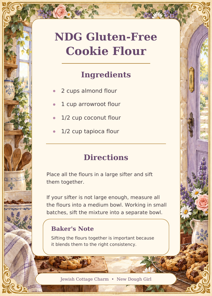 Jewish Cottage Charm NDG Gluten-Free Cookie Flour recipe card